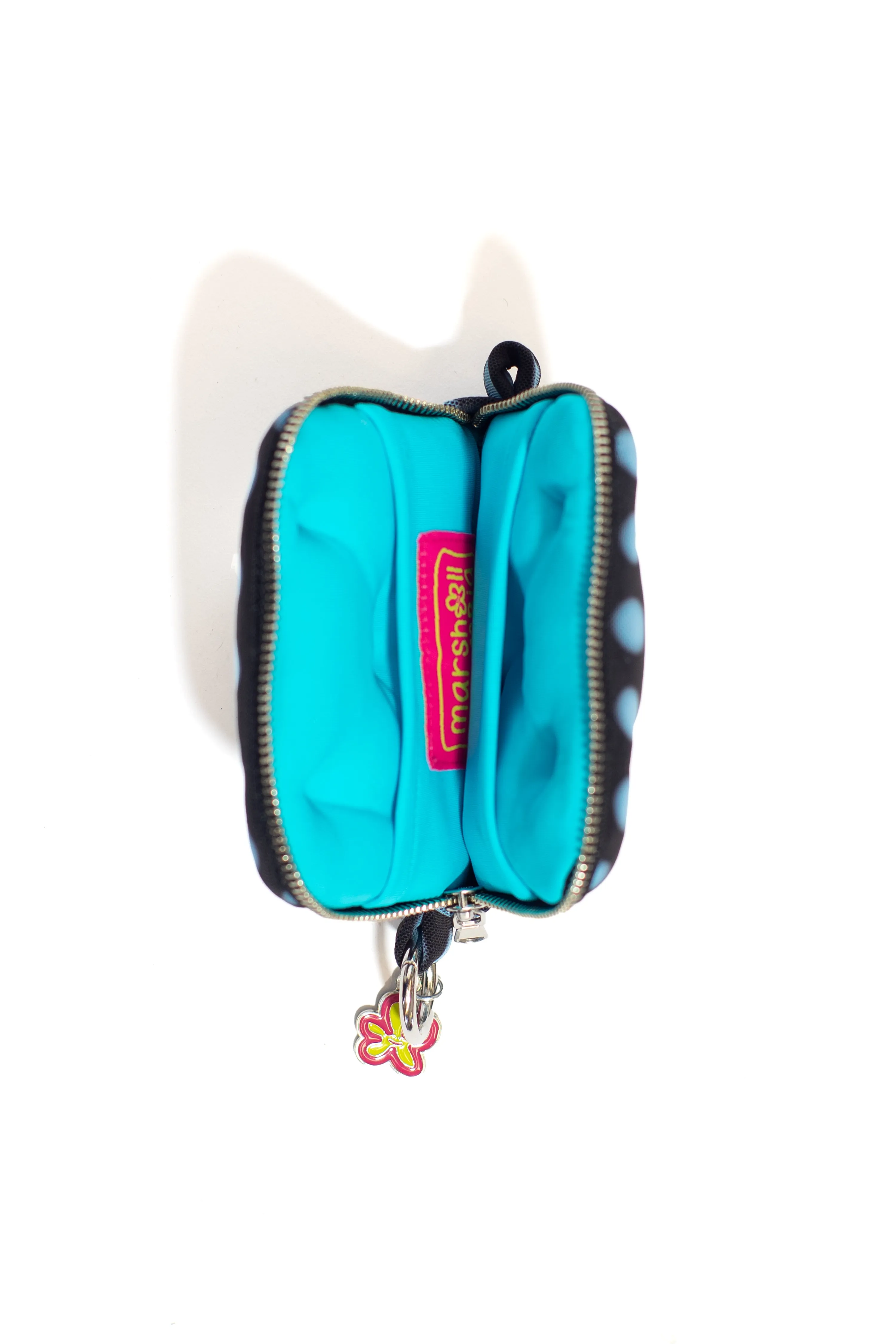 Plush Wallet - Black and Blue Dot