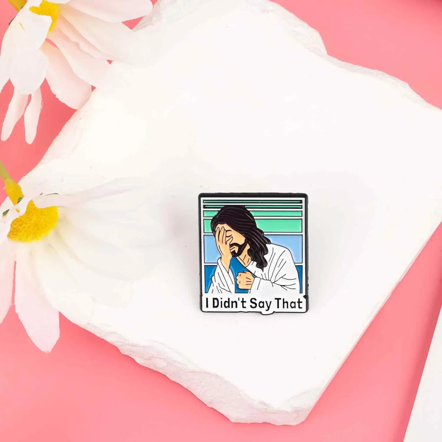 PLwelth Jesus Enamel Pin for Women Men Funny Brooch Pin for Backpack Bag Clothes Charms Accessories Cute Christian Gifts