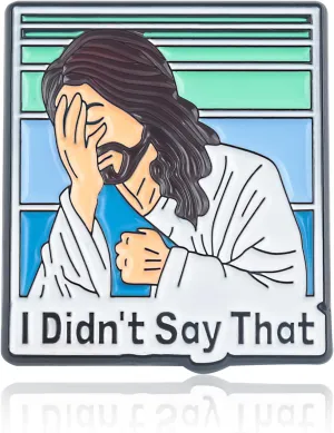 PLwelth Jesus Enamel Pin for Women Men Funny Brooch Pin for Backpack Bag Clothes Charms Accessories Cute Christian Gifts