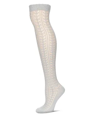 Pointelle Over The Knee Cotton Blend Warm Socks