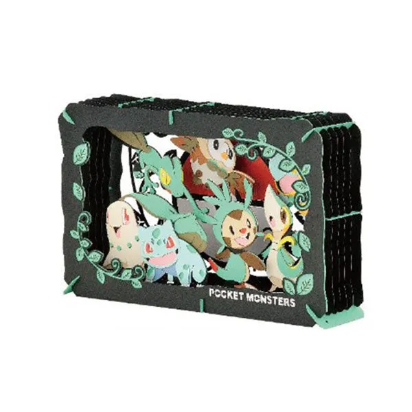 Pokemon Grass 7 Monsters PT-L06 Craft Kit Paper Theater