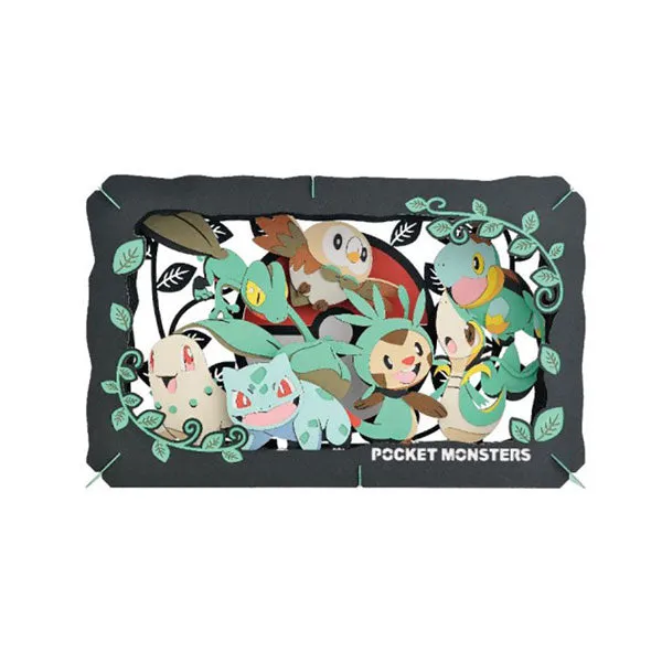 Pokemon Grass 7 Monsters PT-L06 Craft Kit Paper Theater