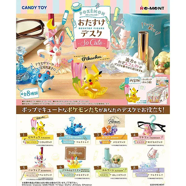 Pokemon So Cute Set of 8 Shokugan Desktop Figures Candy Toy