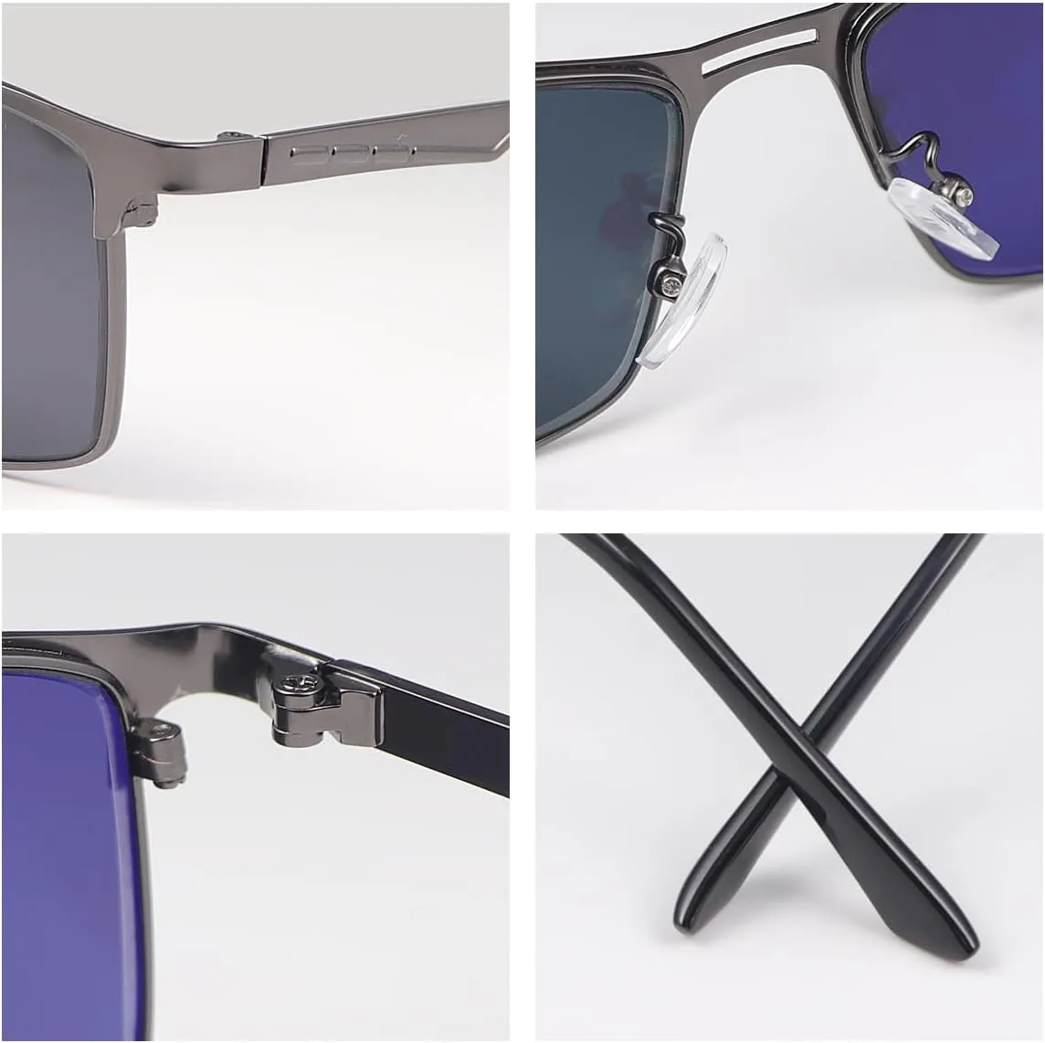 Polarized Nearsighted Sunglasses Tinted Gray for Men Women Myopia Distance Driving Glasses Shortsighted Eyeglasses Blue Light Blocking UV400 Protection Outdoor Shades Full-Rim Frame Anti Glare Eyewear
