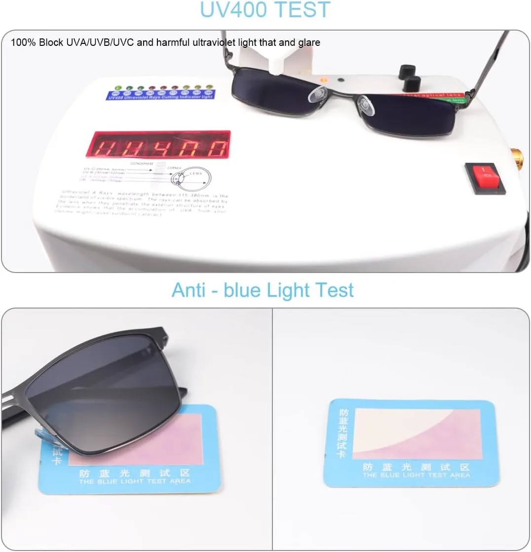 Polarized Nearsighted Sunglasses Tinted Gray for Men Women Myopia Distance Driving Glasses Shortsighted Eyeglasses Blue Light Blocking UV400 Protection Outdoor Shades Full-Rim Frame Anti Glare Eyewear