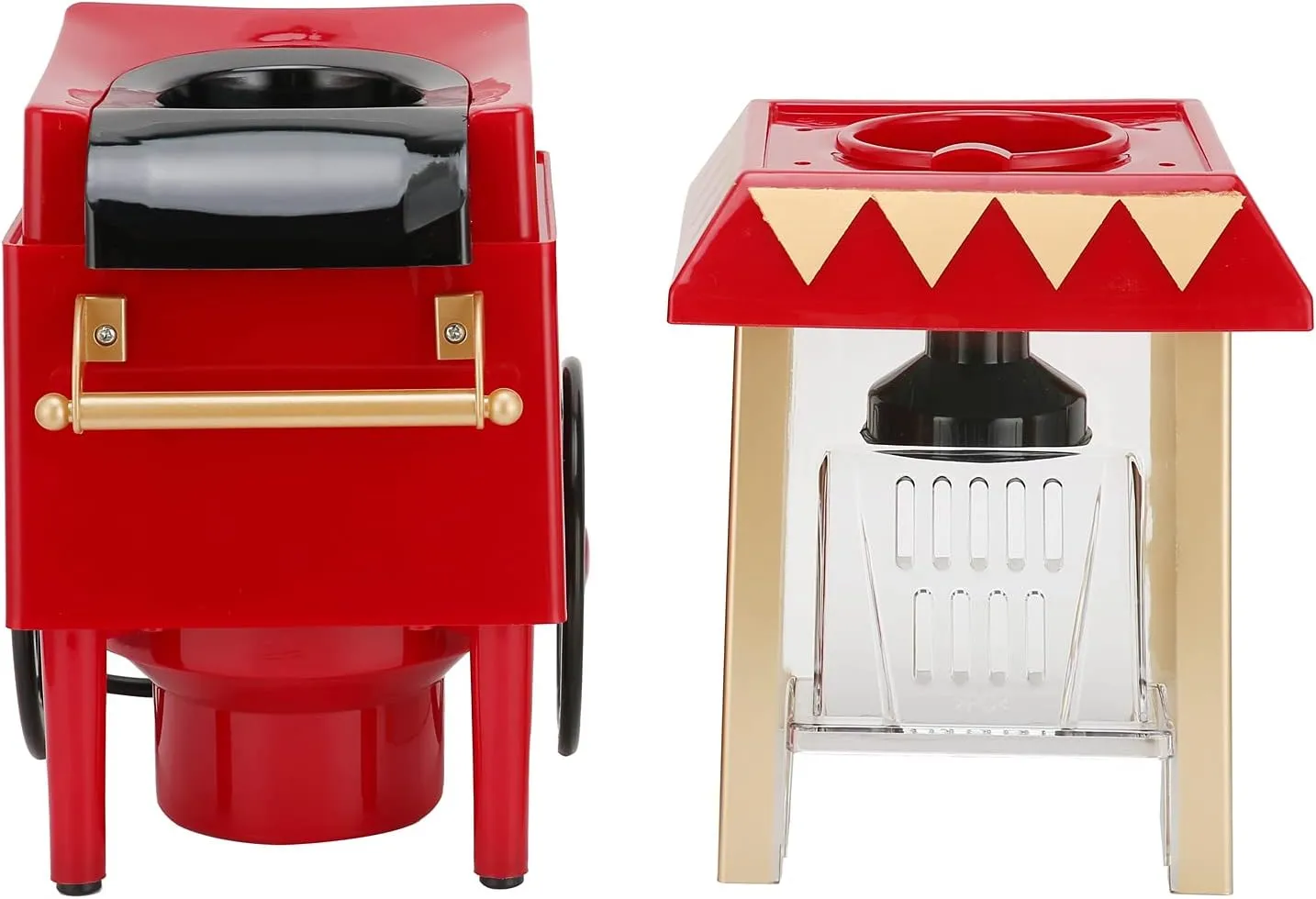 Popcorn Maker Model, Red Retro Automatic Machine Household Quick Popper with Home Party Popcorn Maker Corn for Birthday GiftUS Plug 110V Poppers Hot Air Horse or Gifts US (US Plug 110V)