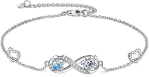 POPLYKE Butterfly Anklets Silver Anklets for Women Butterfly Anklets for Women