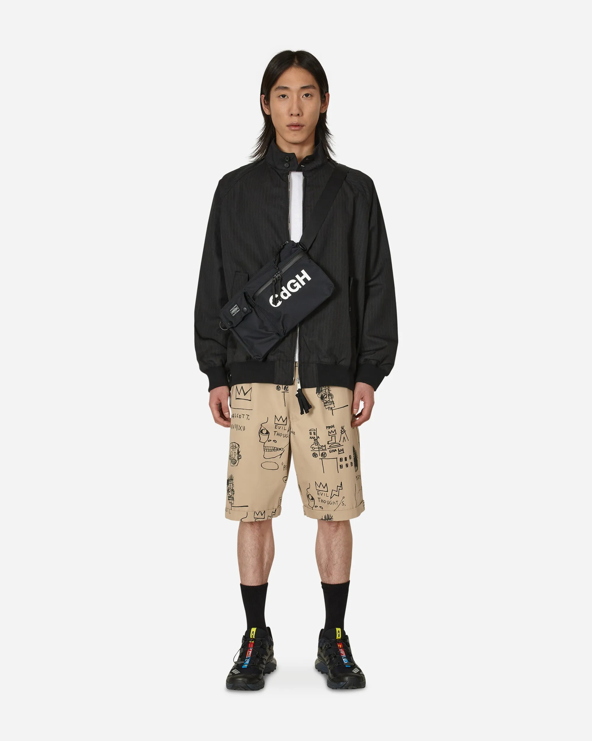 PORTER Ripstop Nylon Crossbody Bag Black
