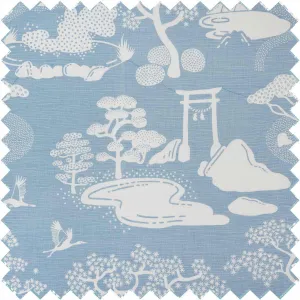 Powder Blue Zen Onsen Garden Fabric