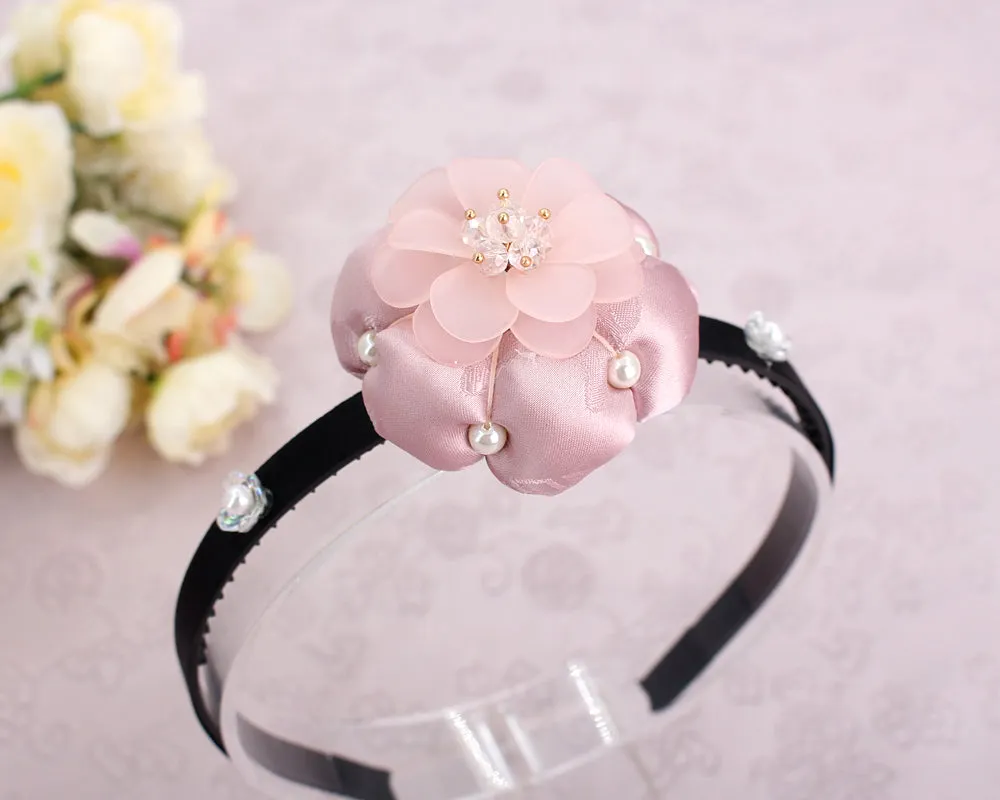 Pretty Pearl Bead Flower Hairband (3 Colors)