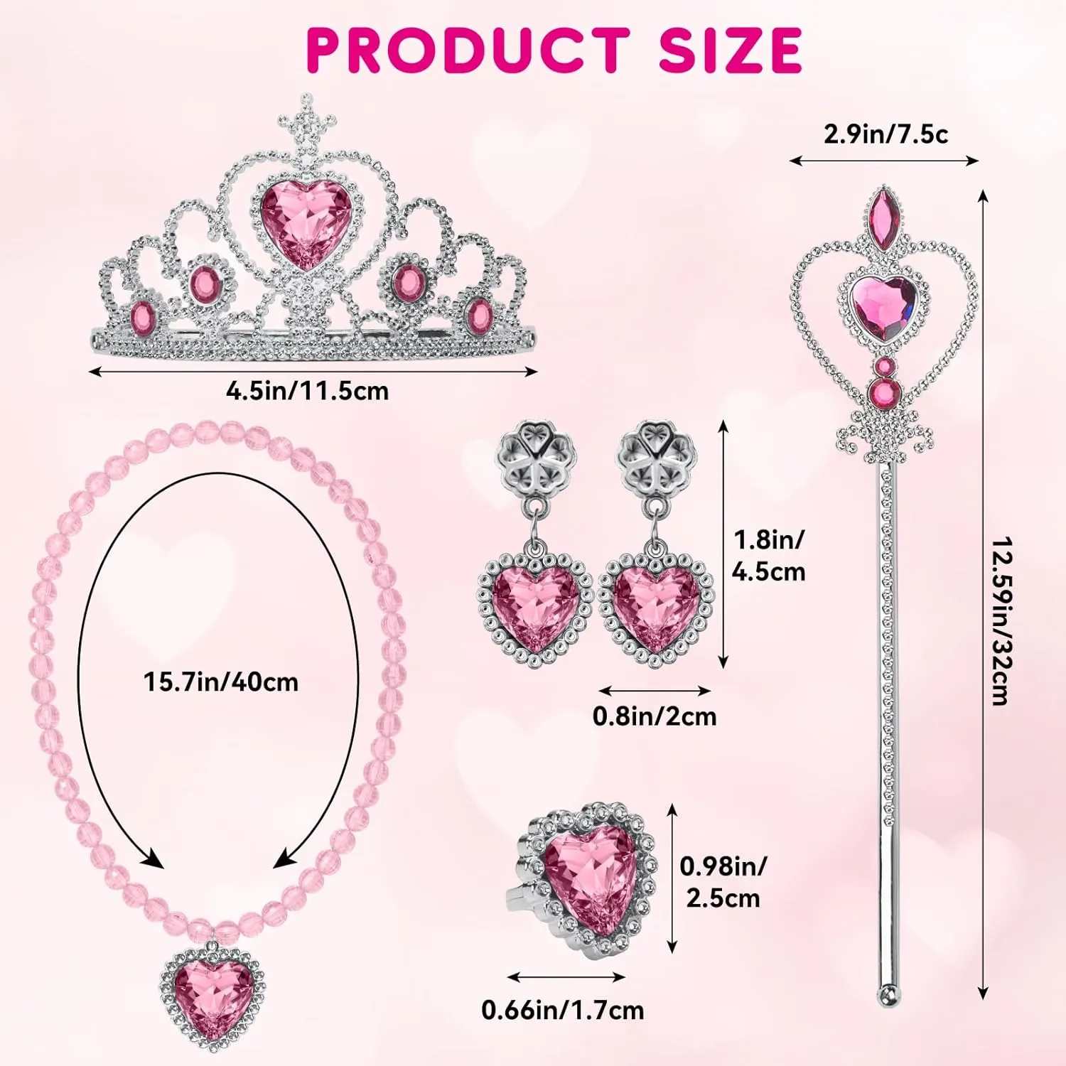 Princess Dress Up Accessories for Girls Cosplay Costume Halloween Christmas Party