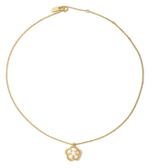 Priscilla 18K Gold Vermeil Pearl Chain & Charming Medallion Necklace | Classy Modern