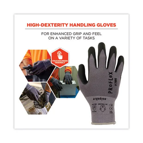 Proflex 7000 Nitrile-coated Gloves Microfoam Palm, Gray, Medium, 12 Pairs/pack, Ships In 1-3 Business Days