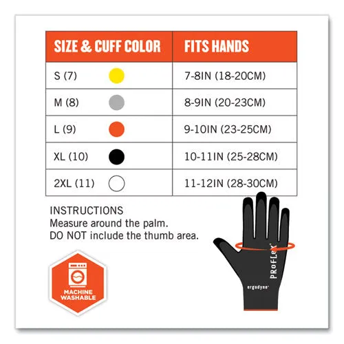 Proflex 7001 Nitrile-coated Gloves, Black, 2x-large, Pair
