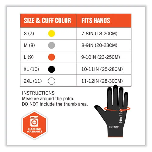 Proflex 7001 Nitrile-coated Gloves, Black, X-large, Pair, Ships In 1-3 Business Days
