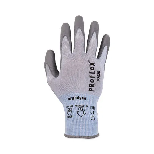 Proflex 7025 Ansi A2 Pu Coated Cr Gloves, Blue, Small, Pair, Ships In 1-3 Business Days