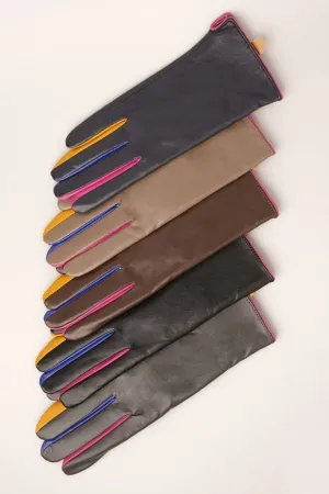 PU Leather Gloves - Color Inseam