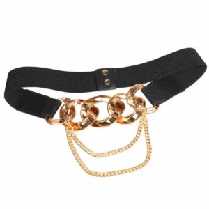 PU Leather Gold Chain Fashion Belt