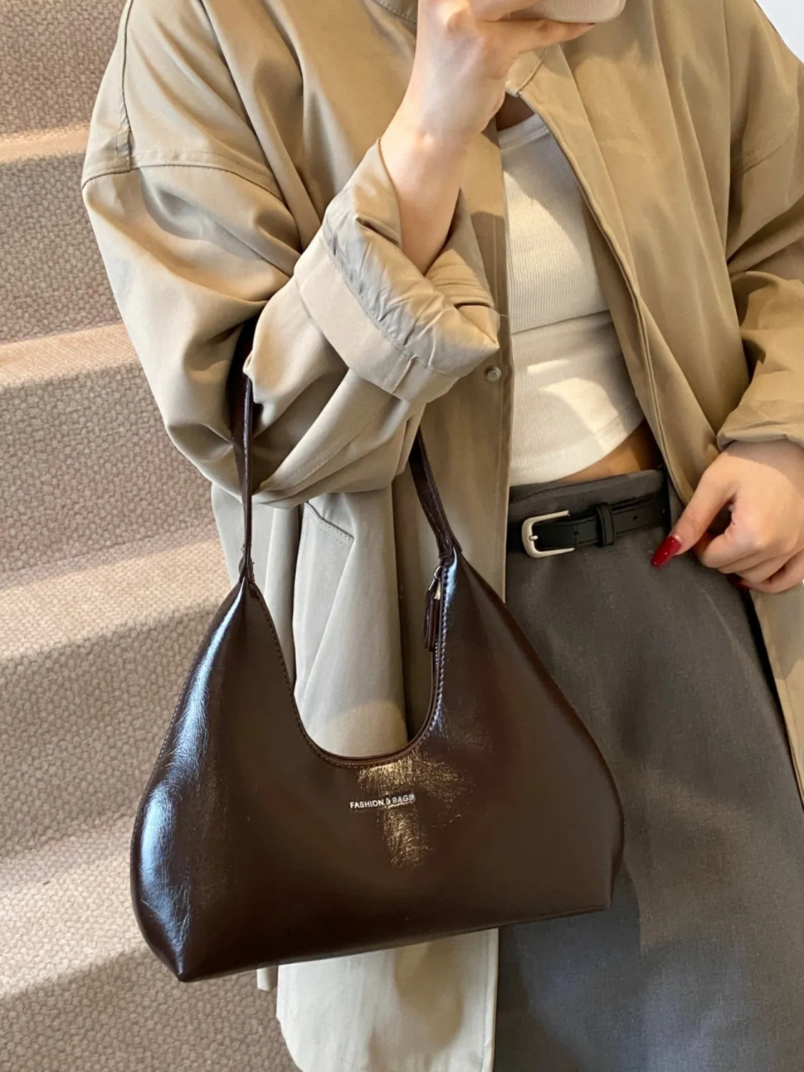 PU Leather Shoulder Bag