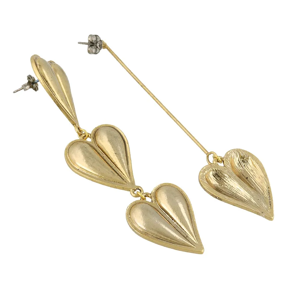 Puffy Heart Mismatched Earrings