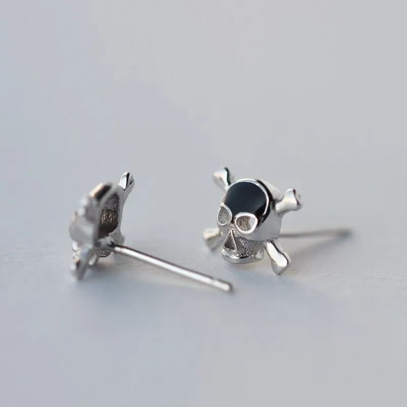 Punk Skull Minimalist Stud Earrings
