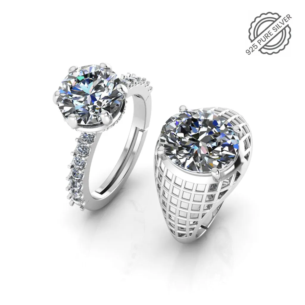 Pure 925 Silver Glamira Jonasia Miss Carat Ring for Couple's