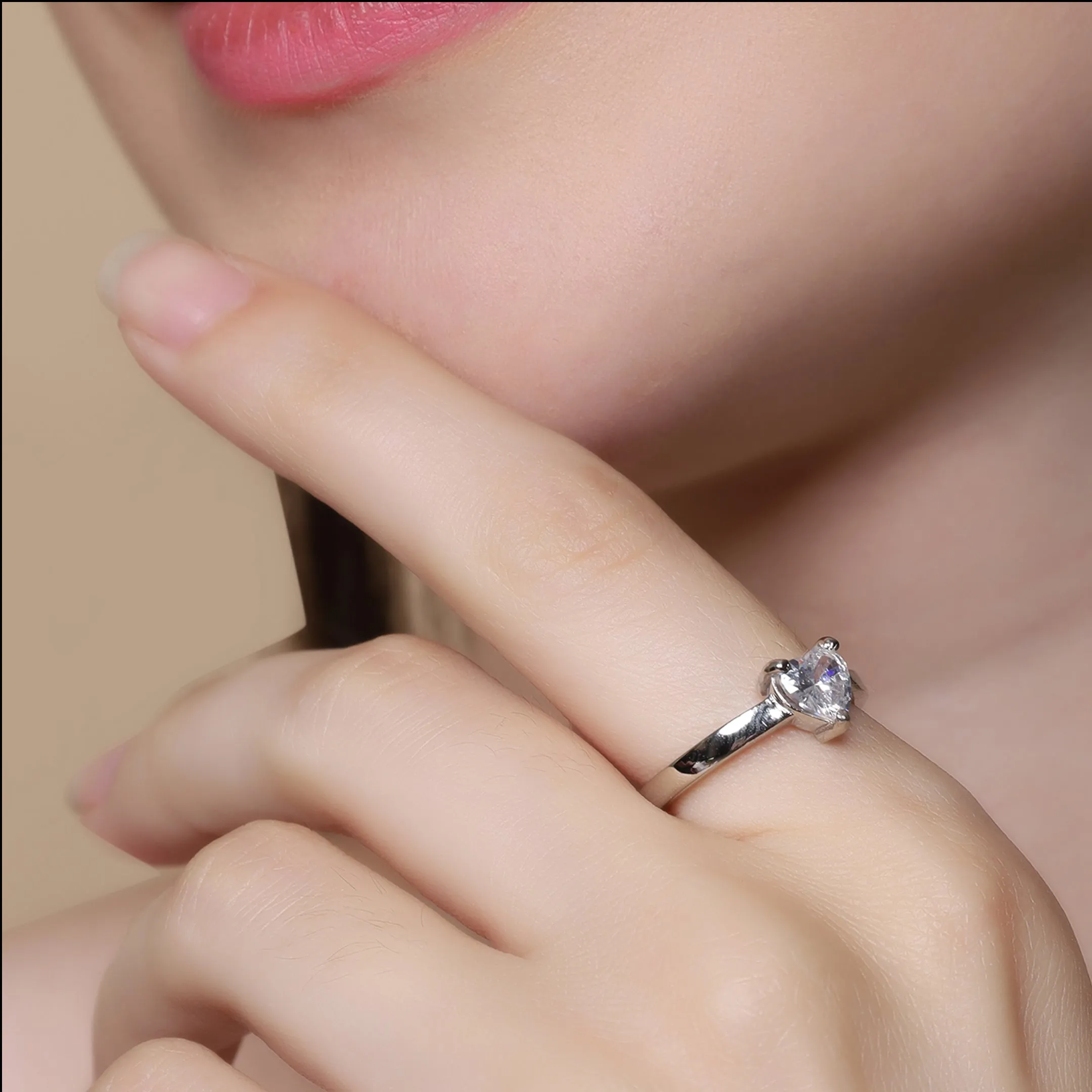 Pure 925 Silver Heart Glamira Jonasia Couple's Ring