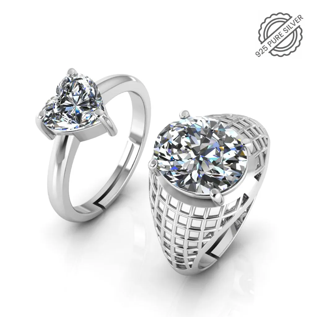 Pure 925 Silver Heart Glamira Jonasia Couple's Ring