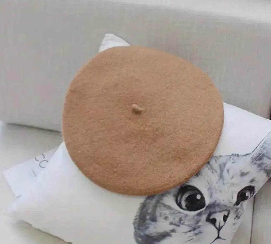 PURE WOOL BERET HAT