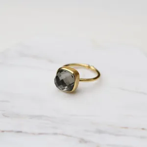 Pyrite Asha Square Adjustable Ring