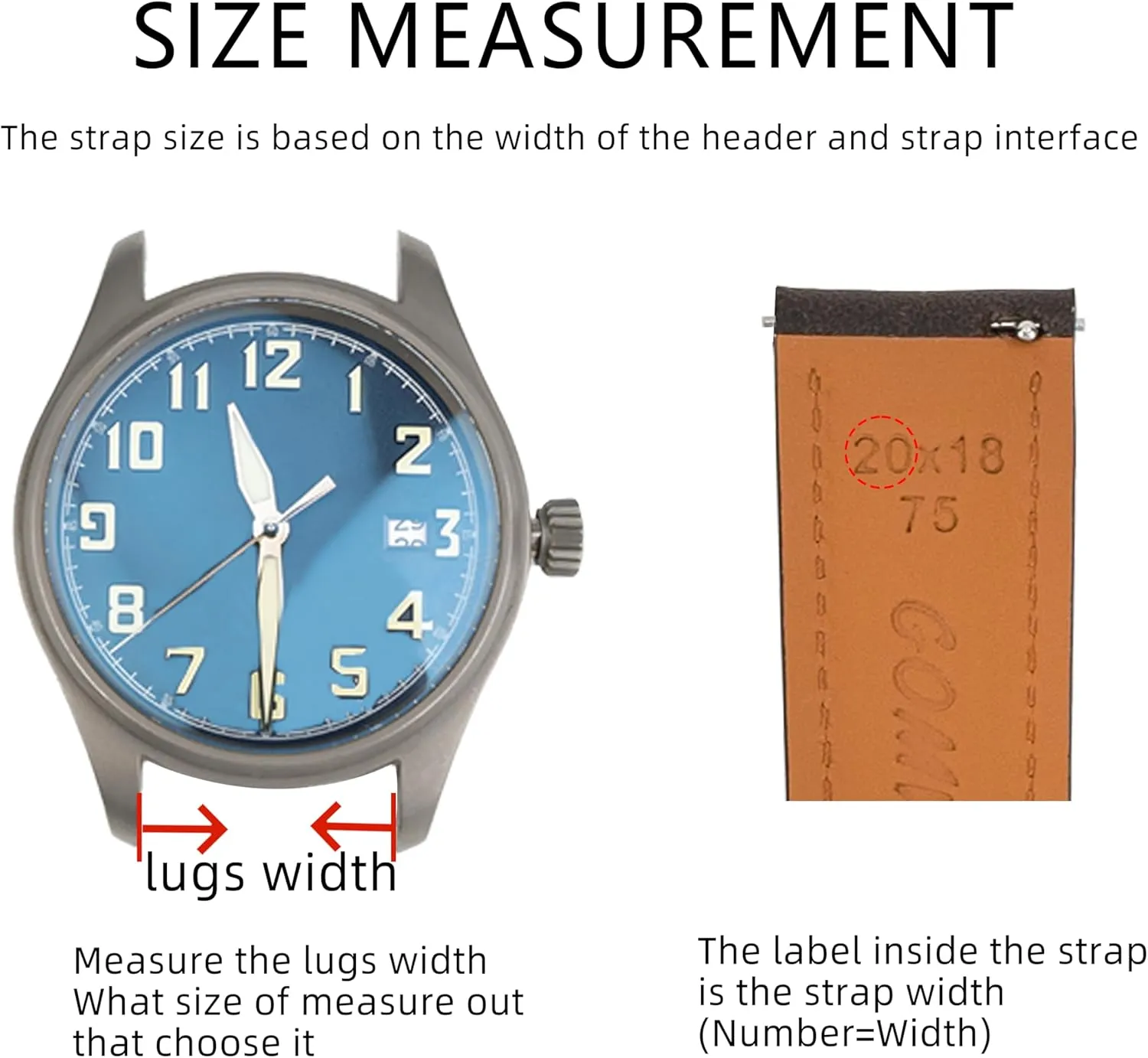 Quick Release Leather Watch Bands 14mm 16mm 18mm 19mm 20mm 21mm 22mm 24mm,Vintage Oil Wax-Tanned Leather Watch Straps Men's Watch Band Replacement Watch Strap for Men Women