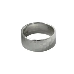 "Hammered" Sterling Silver Wide Band Ring