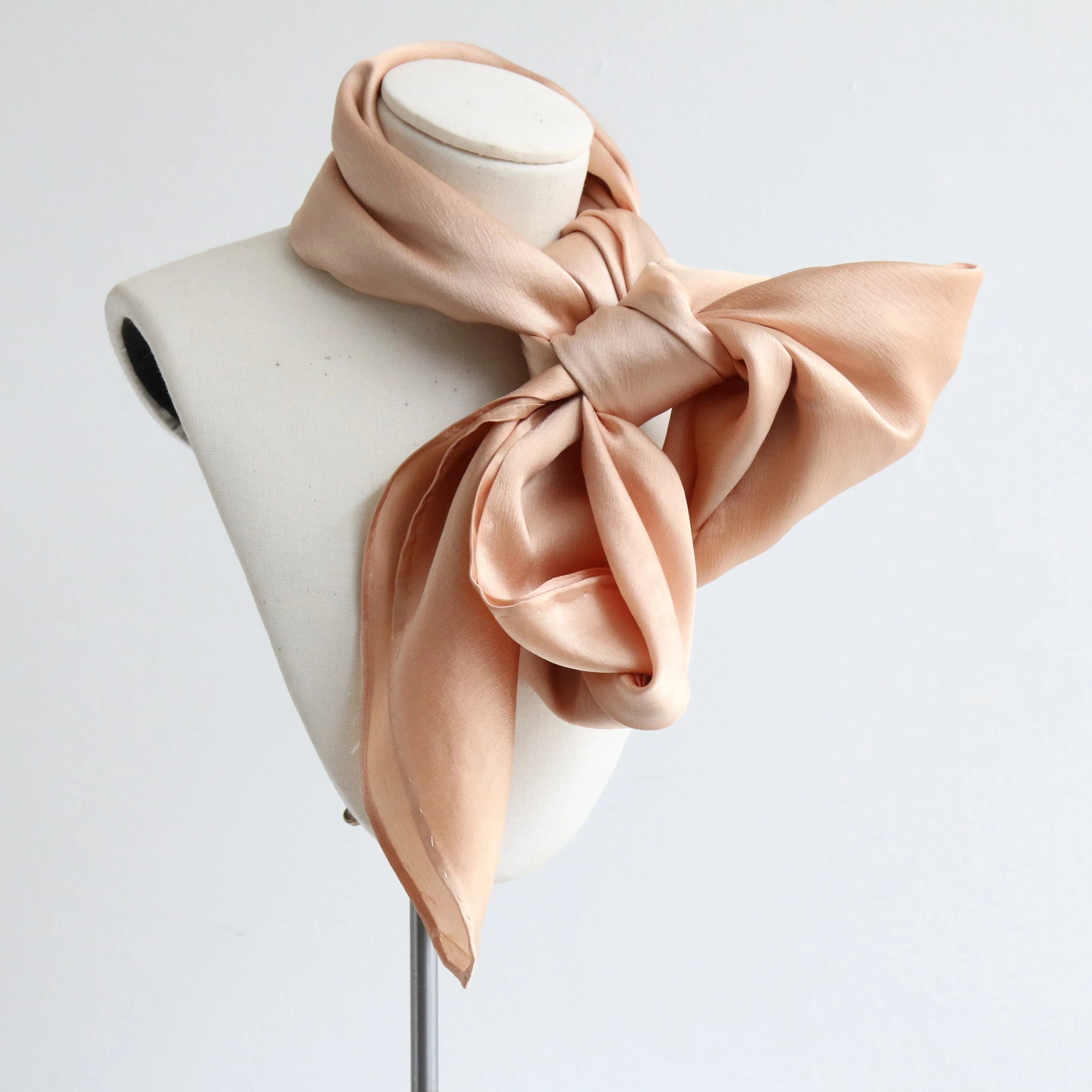 "Rosewater Silk" Vintage 1930's Pink Silk Scarf