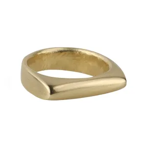 "The Jen" 14 Karat Yellow Gold Hand Carved Ring