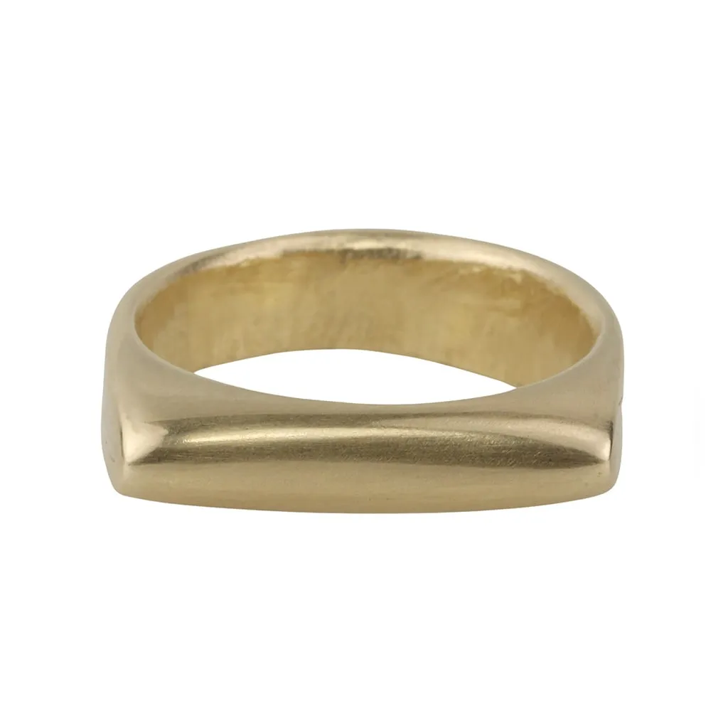 "The Jen" 14 Karat Yellow Gold Hand Carved Ring