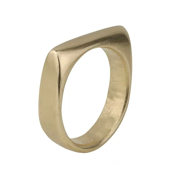 "The Jen" 14 Karat Yellow Gold Hand Carved Ring