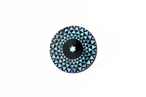 Raden Brooch - Geometry / Green Color / Medium Size-, Japanese Lacquer Jewelry, Kyoto Jewelry