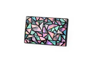 Raden Brooch - Stained Glass Style / Pink Color / Large Size-, Japanese Lacquer Jewelry, Kyoto Jewelry