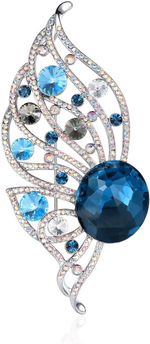 RAINBOW BOX Butterfly Brooches for Women with Austria Crystal, Rhinestone Women's Brooches & Pins