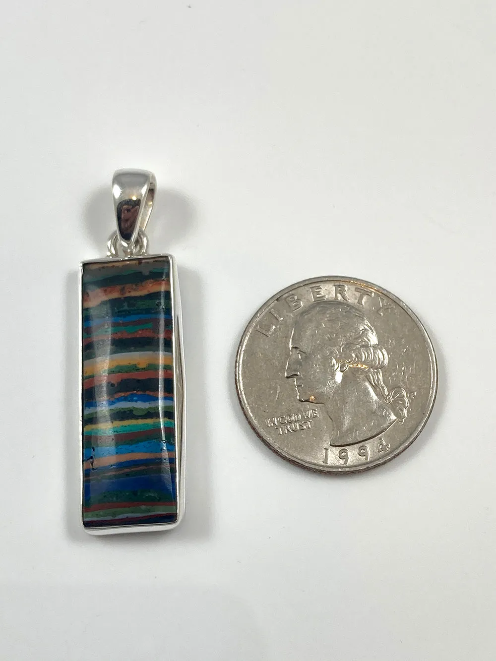 Rainbow Gem Calsilica Pendant