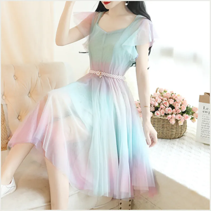 Rainbow Gradient Dress AD10981