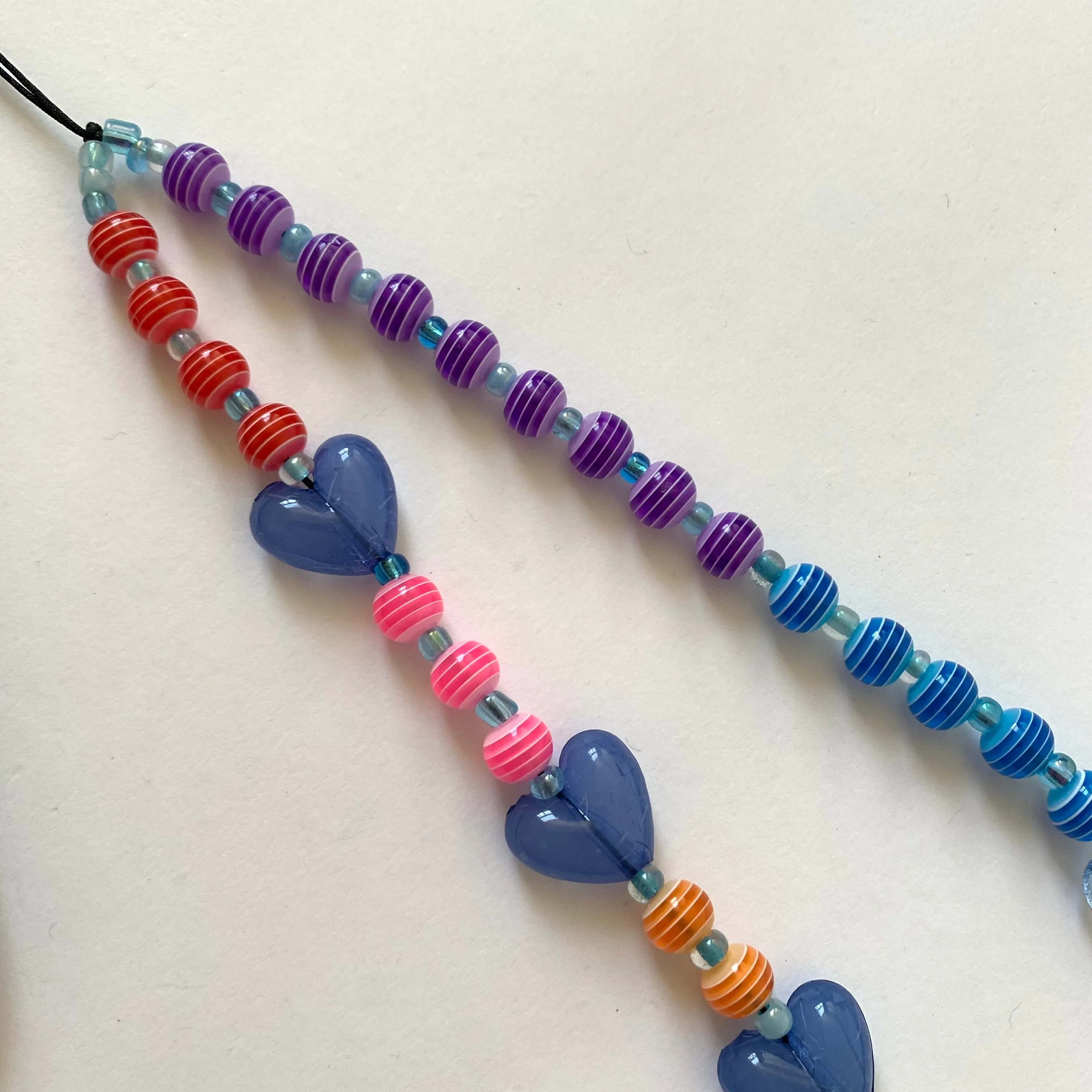 Rainbow Striped Phone Charm