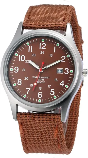 Reginald Mens Watches Unisex Military Watches Sport Nylon Strap Stylish Luminous Fashion Watches Analog Quartz Watches for Men Army Wristwatch