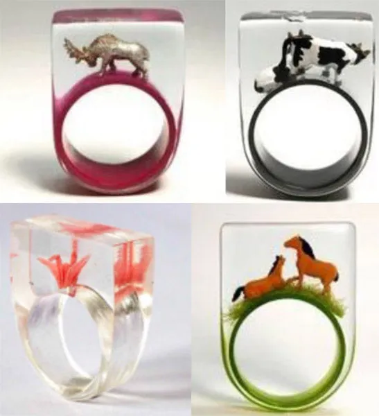 Resin Ring Silicone Mold | Diorama Jewelry DIY | Statement Jewellery Making | Epoxy Resin Mould | Clear Mold for UV Resin (Size 21mm)
