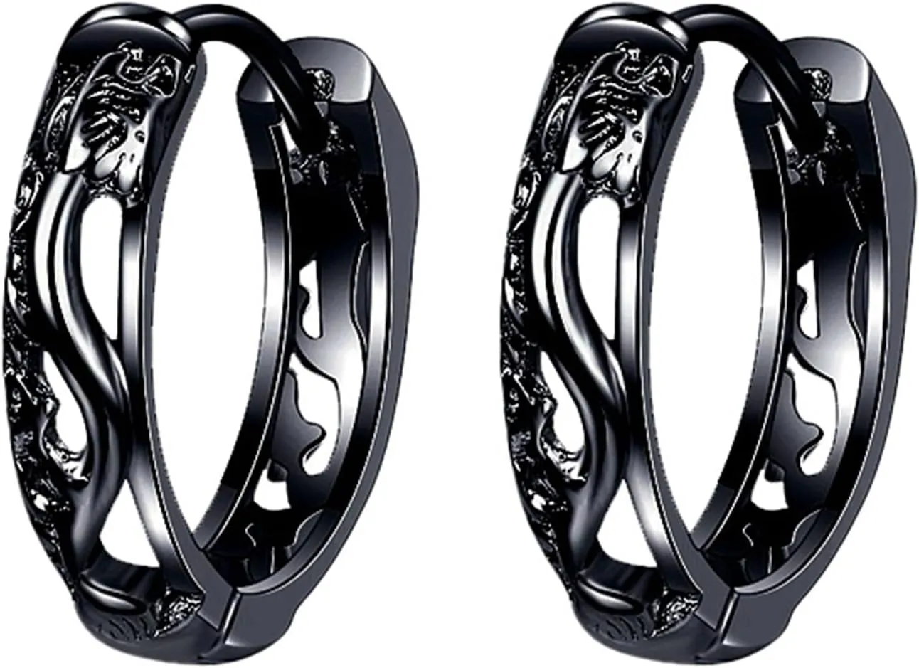 Retro Black And Gold Temperament Earrings For Women Earrings Earrings Svz194