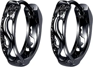 Retro Black And Gold Temperament Earrings For Women Earrings Earrings Svz194