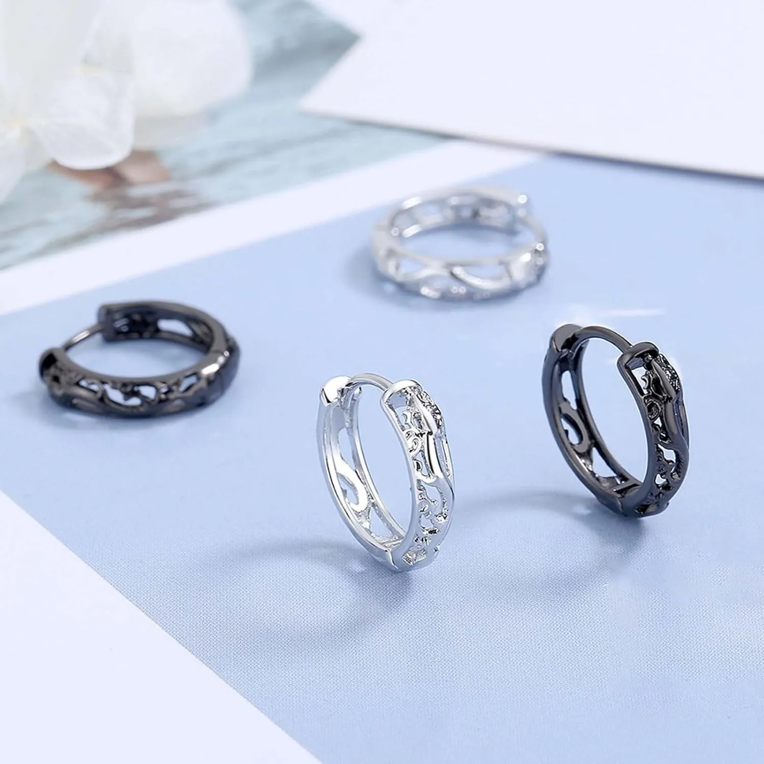 Retro Black And Gold Temperament Earrings For Women Earrings Earrings Svz194