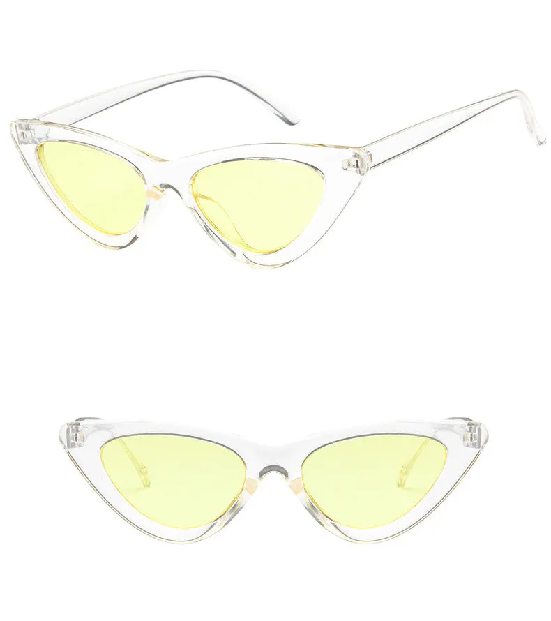 Retro Cat Eye Small Frame Triangle Sun glasses