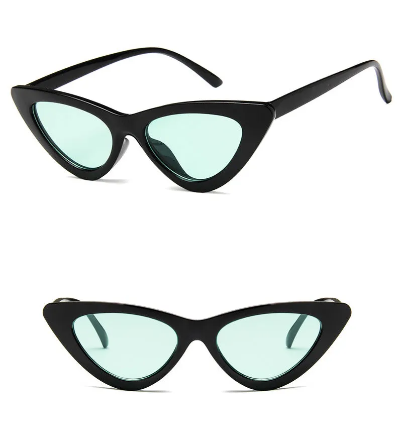 Retro Cat Eye Small Frame Triangle Sun glasses