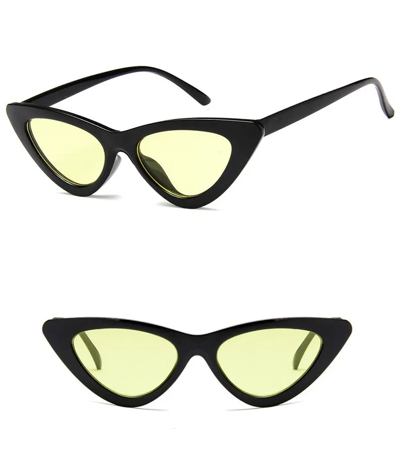 Retro Cat Eye Small Frame Triangle Sun glasses